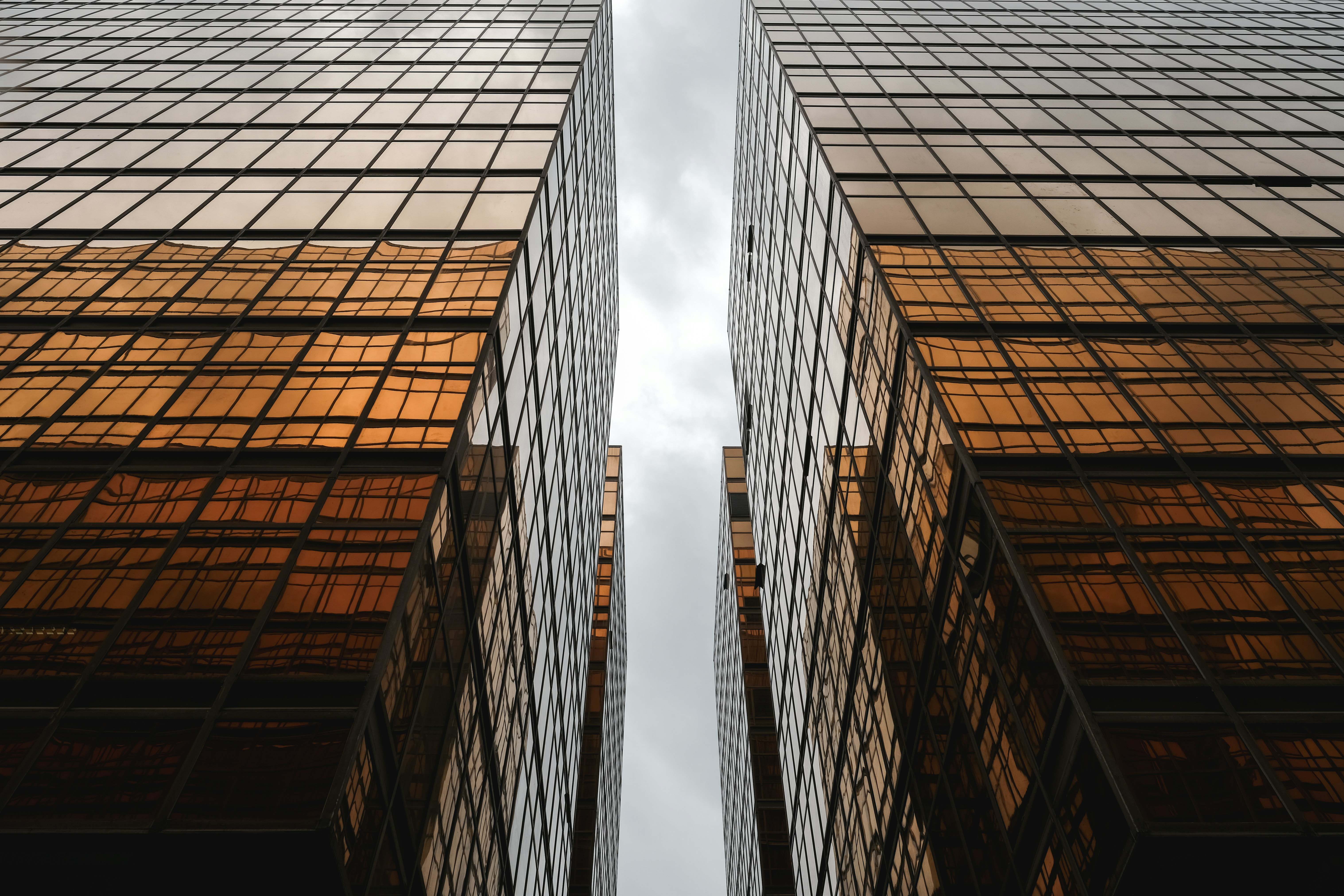 low-angle photography of building facade